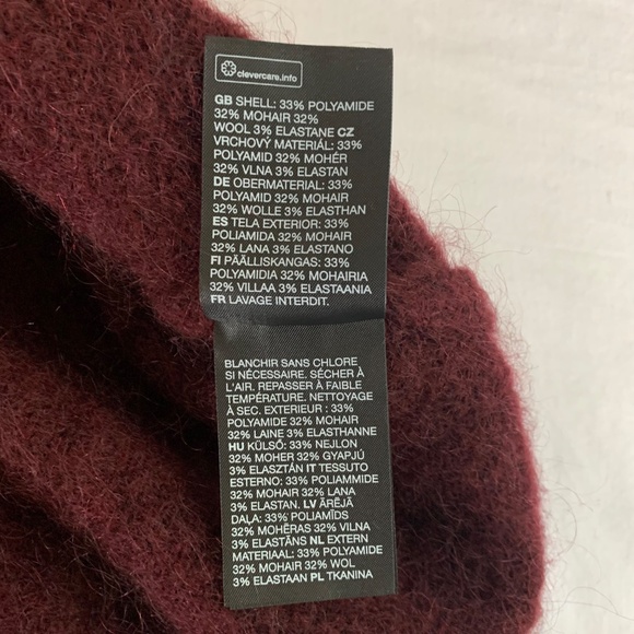 & Other Stories Mohair Wool Sweater Burgundy Size Medium NWT - Picture 8 of 12